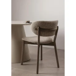 Eetkamerstoel Udarhouten onderstel - Donkerbruin - Loft24.nl