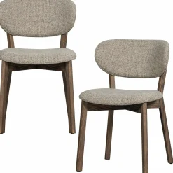 Eetkamerstoel Udarhouten onderstel - Donkerbruin - Loft24.nl