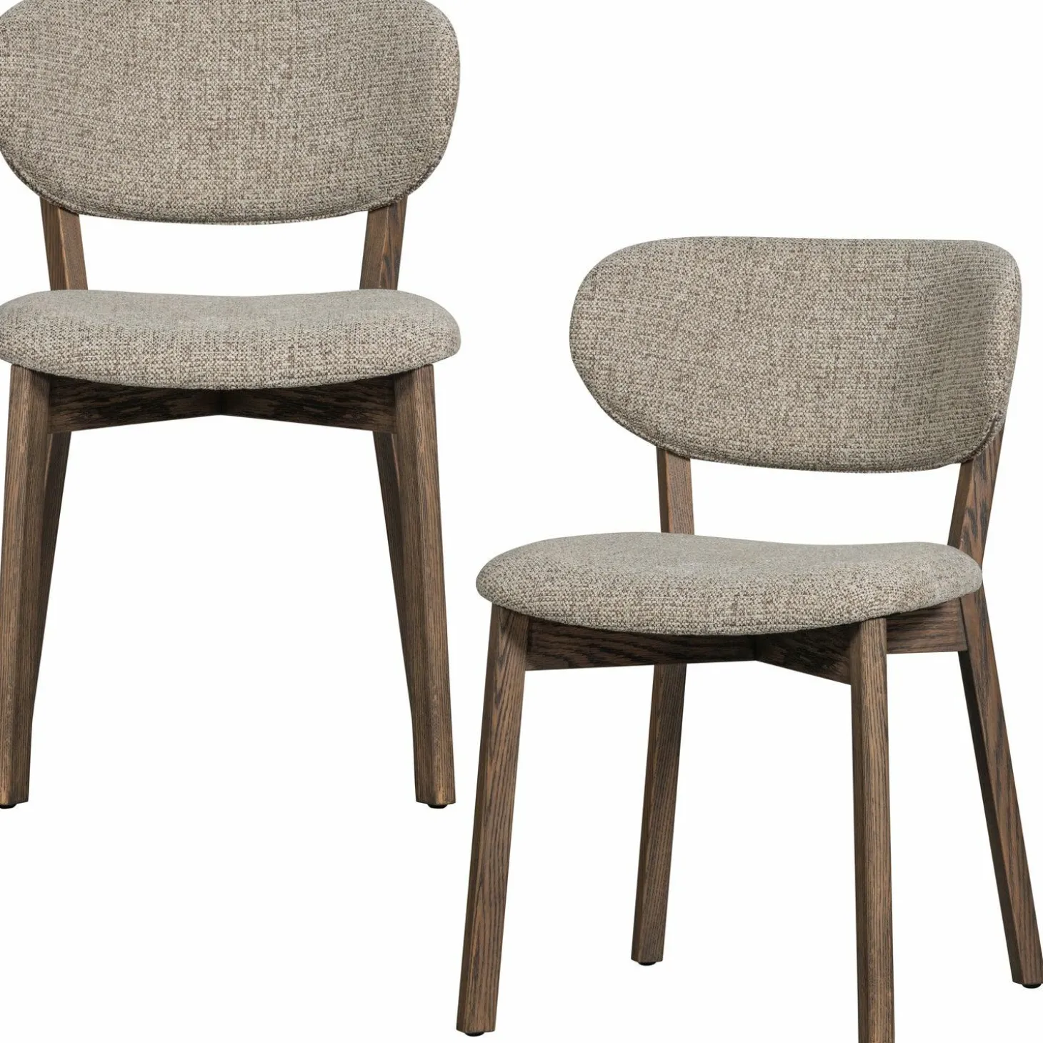 Eetkamerstoel Udarhouten onderstel - Donkerbruin - Loft24.nl