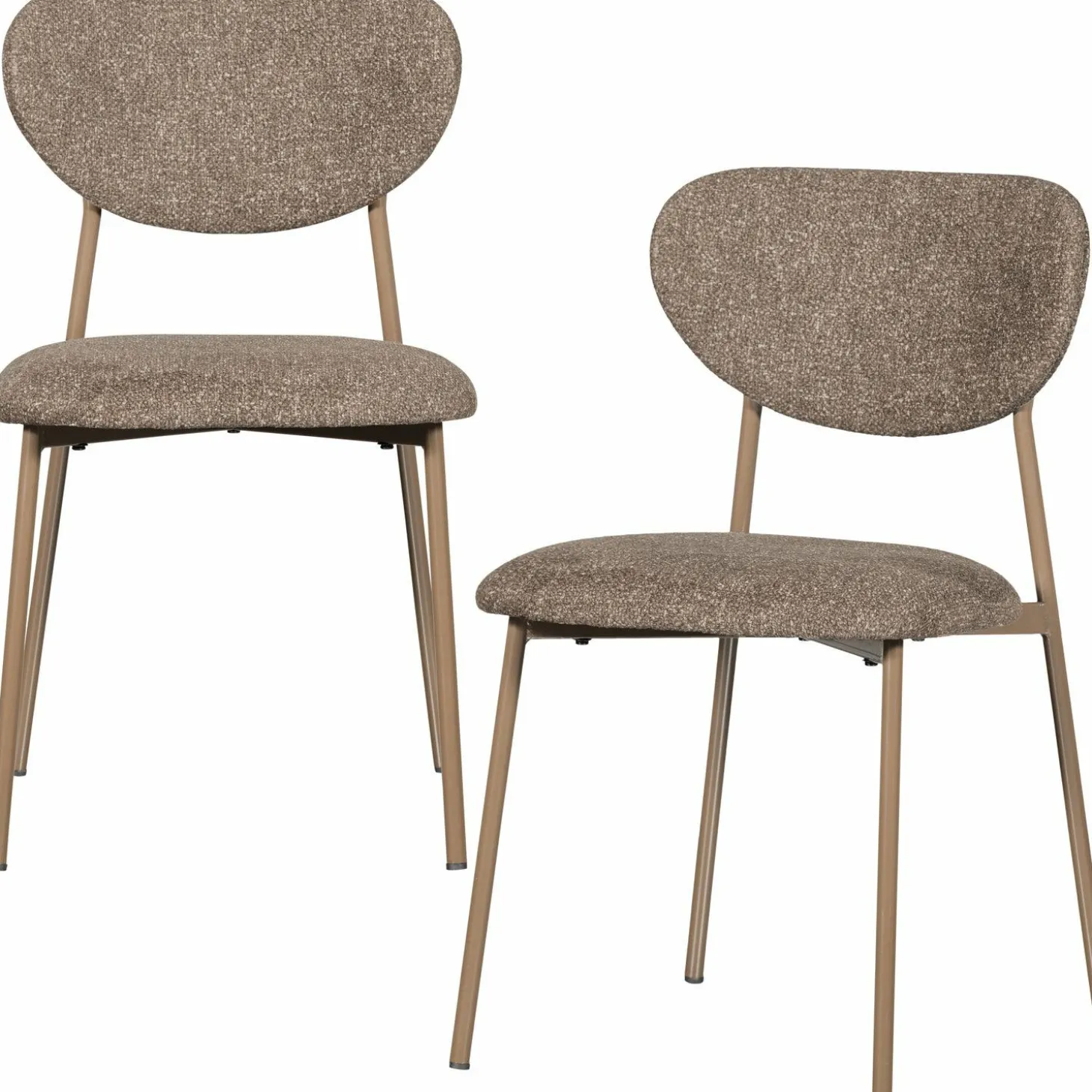 Eetkamerstoel Valor Geweven stof - Zand - Loft24.nl