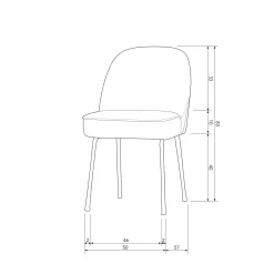 Eetkamerstoel Vogue Eco-leder - Zwart - Loft24.nl