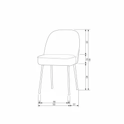 Eetkamerstoel Vogue Poppy Velvet - Mosted - Loft24.nl