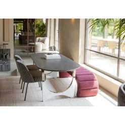 Eetkamerstoel Vogue Streep - Zwart/Grijs - Loft24.nl