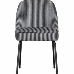 Eetkamerstoel Vogue Streep - Zwart/Grijs - Loft24.nl