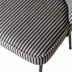 Eetkamerstoel Vogue Streep - Zwart/Grijs - Loft24.nl