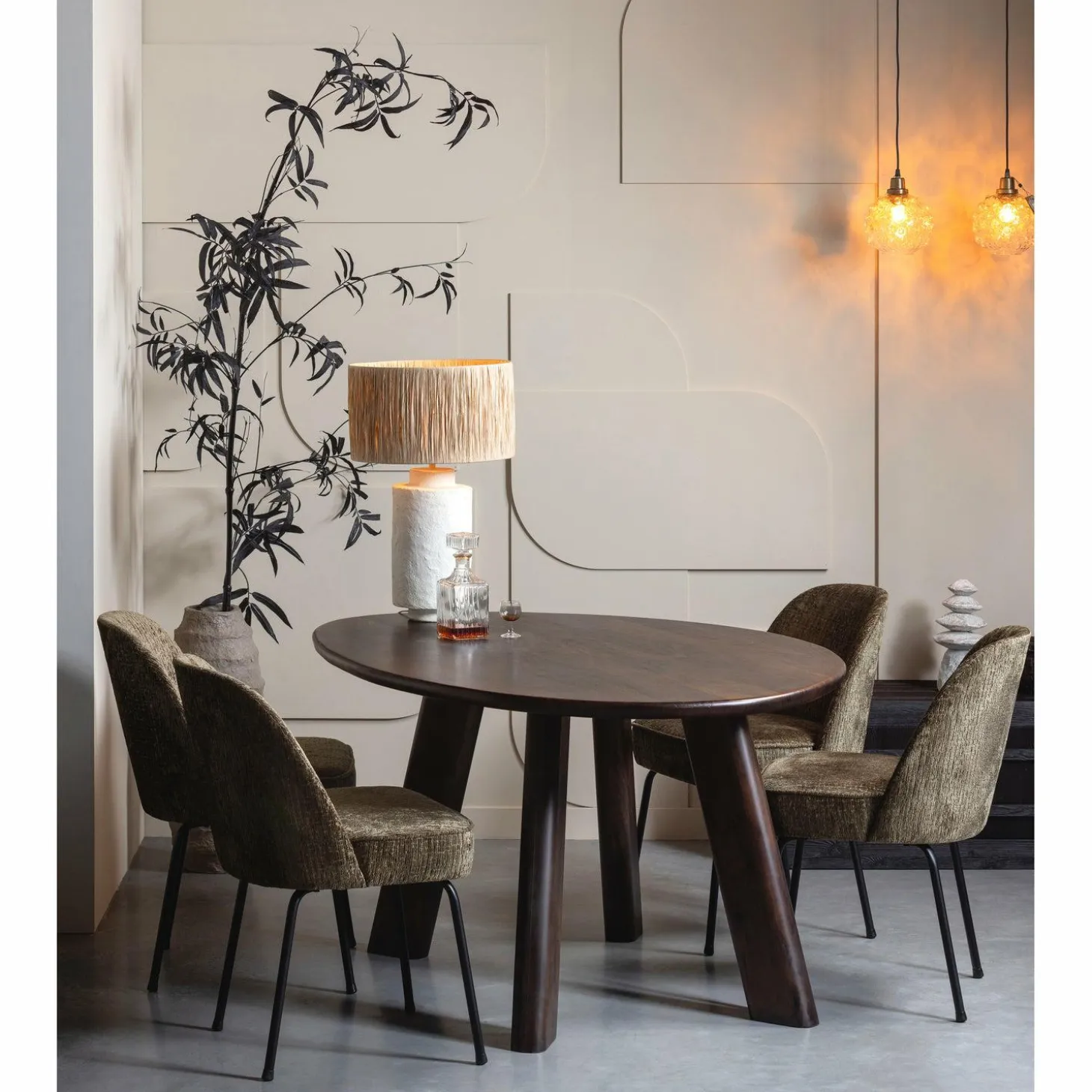 Eetkamerstoel Vogue Structure Velvet - Bonsai - Loft24.nl