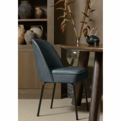 Eetkamerstoel Vogue Velvet - Teal - Loft24.nl