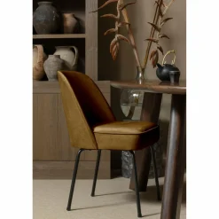 Eetkamerstoel Vogue Velvet - Honinggeel - Loft24.nl