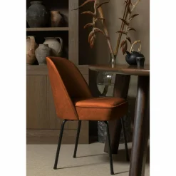Eetkamerstoel Vogue Velvet - Roestbruin - Loft24.nl