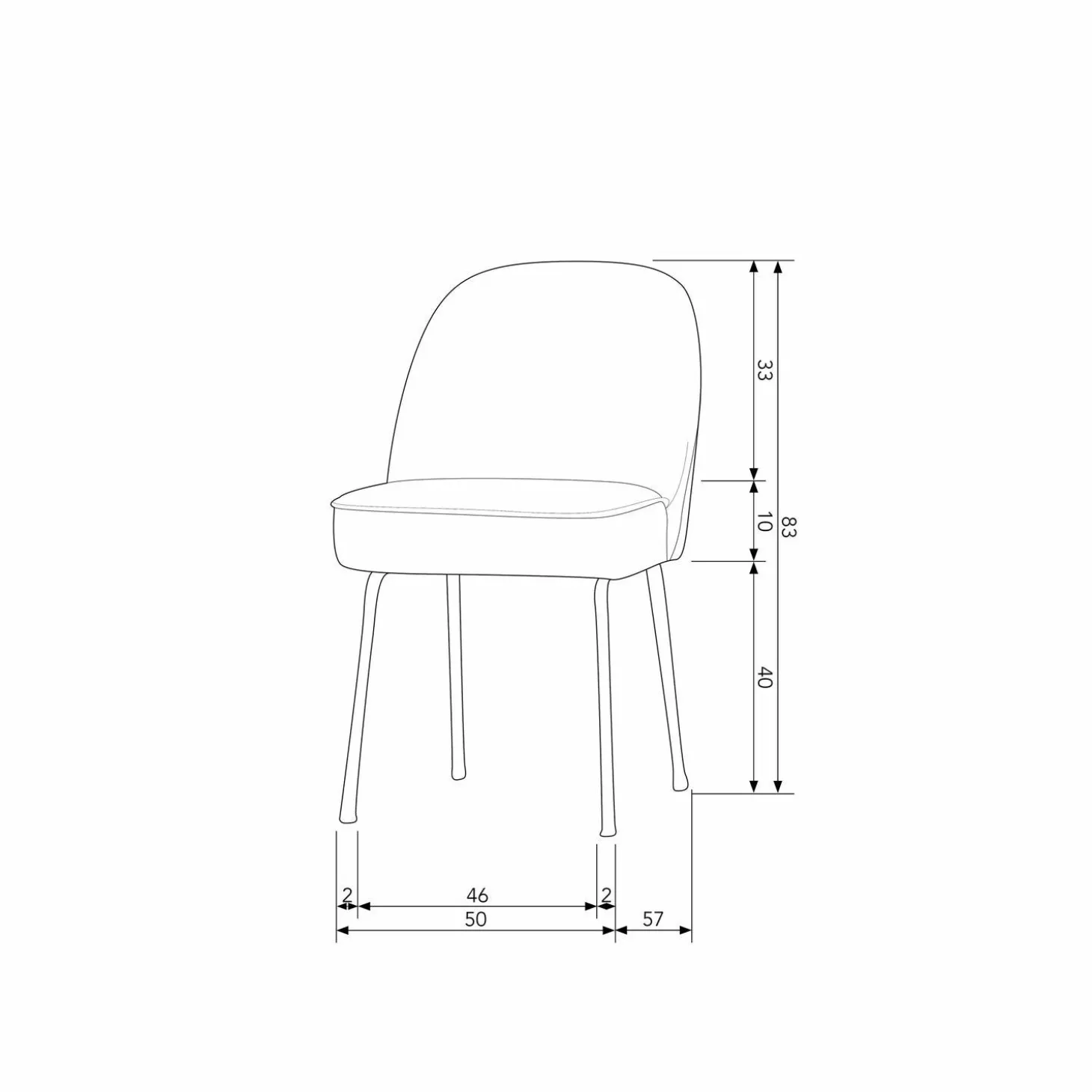 Eetkamerstoel Vogue Velvet - Roestbruin - Loft24.nl