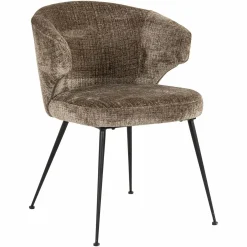 Eetkamerstoel Xandra Chenille kleur Stone - Loft24.nl