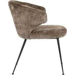 Eetkamerstoel Xandra Chenille kleur Stone - Loft24.nl