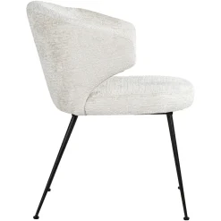 Eetkamerstoel Xandra Chenille kleur Crème - Loft24.nl