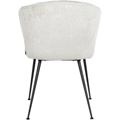 Eetkamerstoel Xandra Chenille kleur Crème - Loft24.nl
