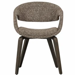 Eetkamerstoel Yossi Bruin houten onderstel- Bruin - Loft24.nl