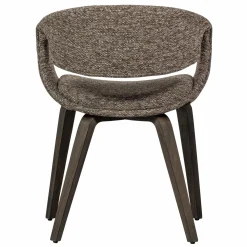 Eetkamerstoel Yossi Bruin houten onderstel- Bruin - Loft24.nl