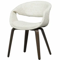 Eetkamerstoel Yossi Bruin houten onderstel- Naturel - Loft24.nl