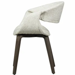 Eetkamerstoel Yossi Bruin houten onderstel- Naturel - Loft24.nl