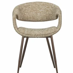 Eetkamerstoel Yossi Koperkleurig onderstel - Zand - Loft24.nl