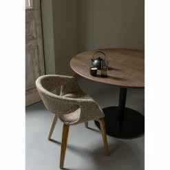 Eetkamerstoel Yossi Naturel houten onderstel - Zand - Loft24.nl