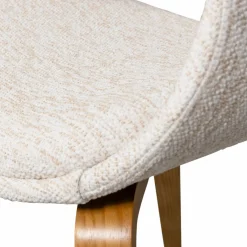 Eetkamerstoel Yossi Naturel houten onderstel - Naturel - Loft24.nl