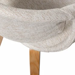 Eetkamerstoel Yossi Naturel houten onderstel - Naturel - Loft24.nl