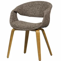 Eetkamerstoel Yossi Naturel houten onderstel - Bruin - Loft24.nl