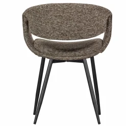 Eetkamerstoel Yossi Zwart onderstel - Bruin - Loft24.nl