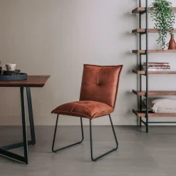 Eetkamerstoelstoel Seda - Cognac - Loft24.nl