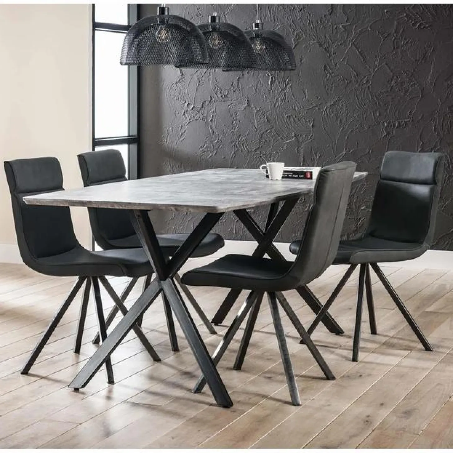 Eetkamertafel Dreams Betonlook - 190 cm - Loft24.nl