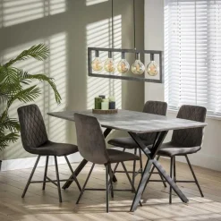 Eetkamertafel Dreams Betonlook - 160 cm - Loft24.nl