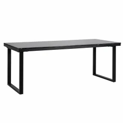 Eettafel Beaumont Faux Marmer 230 x 90 cm - Zwart - Loft24.nl