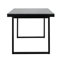 Eettafel Beaumont Faux Marmer 230 x 90 cm - Zwart - Loft24.nl