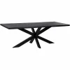 Eettafel Bourbon 230 x 100 cm steenfineer - Zwart - Loft24.nl