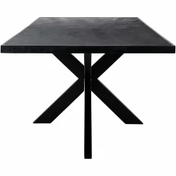 Eettafel Bourbon 230 x 100 cm steenfineer - Zwart - Loft24.nl