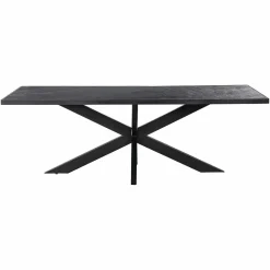 Eettafel Bourbon 230 x 100 cm steenfineer - Zwart - Loft24.nl