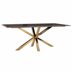 Eettafel Conrad Faux Marmer 200 x 100 cm - Goud - Loft24.nl