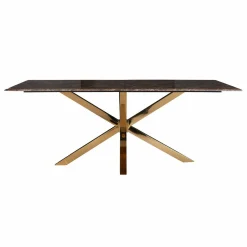 Eettafel Conrad Faux Marmer 200 x 100 cm - Goud - Loft24.nl