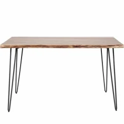 Eettafel Edge Massief acaciahout 130 x 70cm - Naturel - Loft24.nl