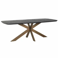 Eettafel Hayley eiken 230 x 100 cm - Zwart - Loft24.nl