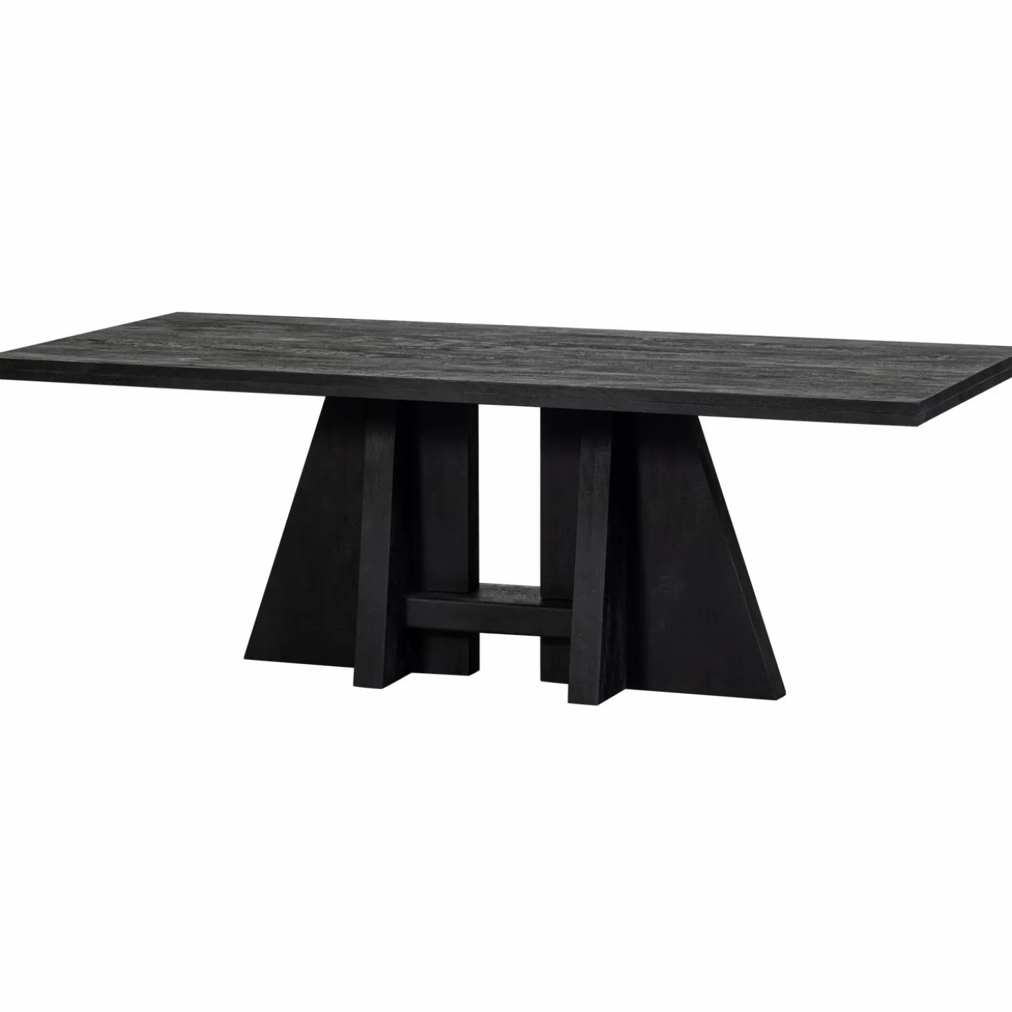 Eettafel Kean Mangohout 2200x100 cm - Zwart - Loft24.nl