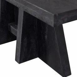 Eettafel Kean Mangohout 2200x100 cm - Zwart - Loft24.nl