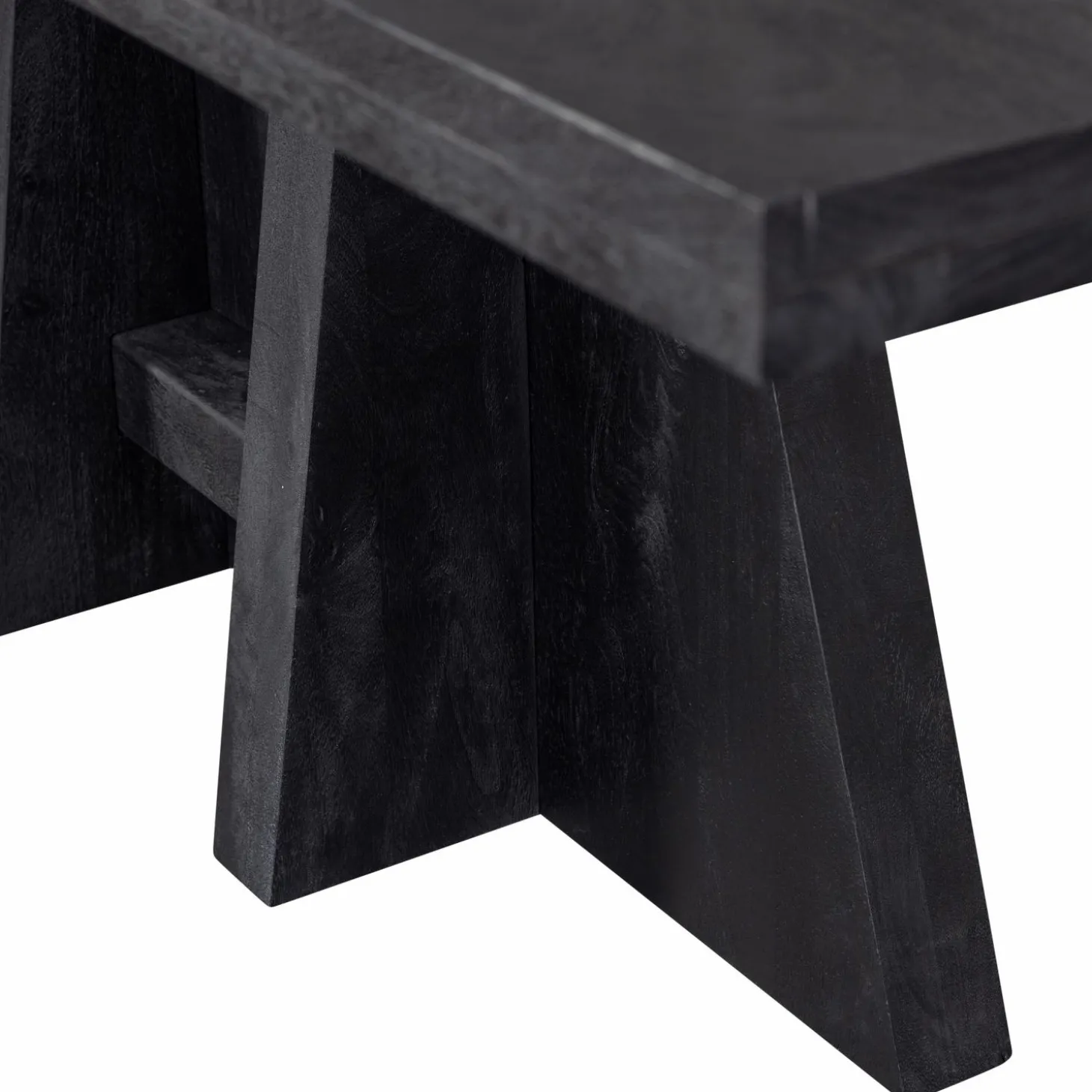 Eettafel Kean Mangohout 2200x100 cm - Zwart - Loft24.nl