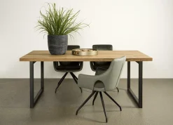 Eettafel Lucca Teak met metalen poten - 200 cm - Loft24.nl