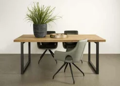 Eettafel Lucca Teak met metalen poten - 260 cm - Loft24.nl