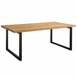Eettafel Lucca Teak met metalen poten - 220 cm - Loft24.nl