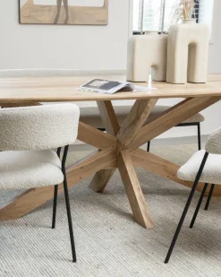 Eettafel Nikki Acaciahout 280 x 100 cm - Naturel - Loft24.nl