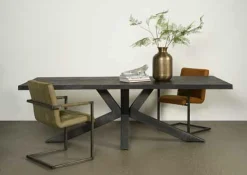 Eettafel Sovana Zwart - 240 cm - Loft24.nl