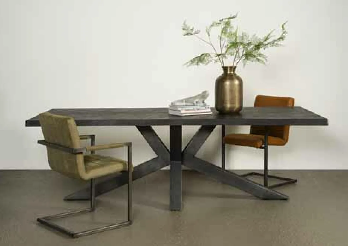 Eettafel Sovana Zwart - 200 cm - Loft24.nl