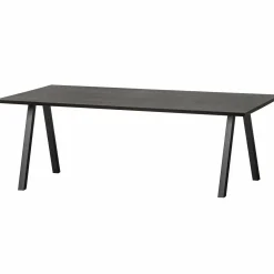 Eettafel Tablo Eiken, Met 2-standen poot, kleur Blacknight - 180 cm - Loft24.nl